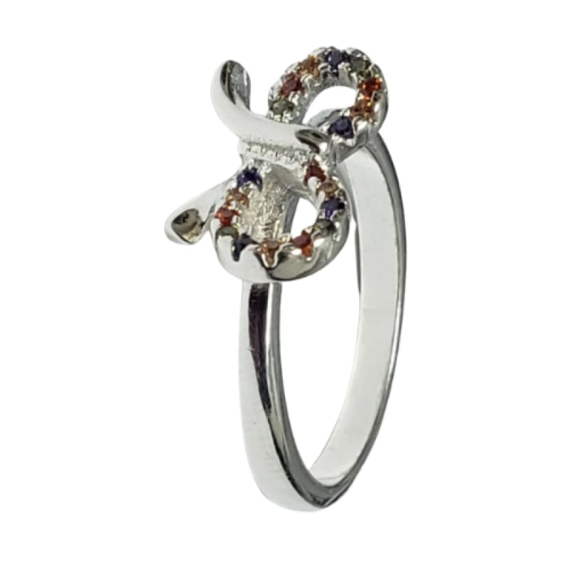 Anillo trenza piedras de colores plata 925 - Metalli - 8 - Perfumisimo